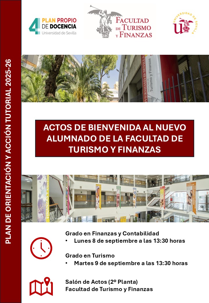 ACTOS DE BIENVENIDA AL NUEVO ALUMNADO DE LA FACULTAD DE TURISMO Y FINANZAS