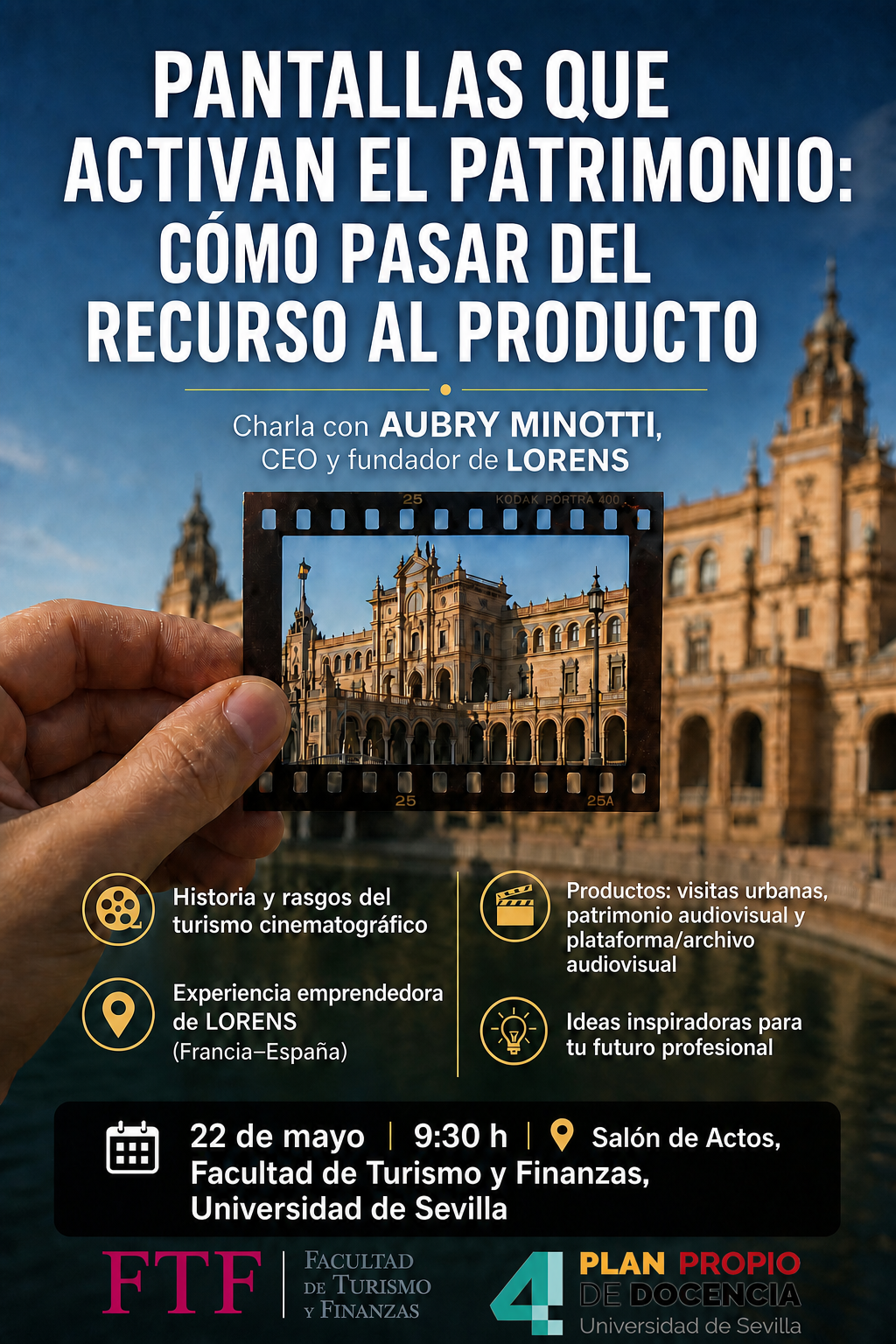 Conferencia “Pantallas que activan el patrimonio: cómo pasar del recurso al producto”
